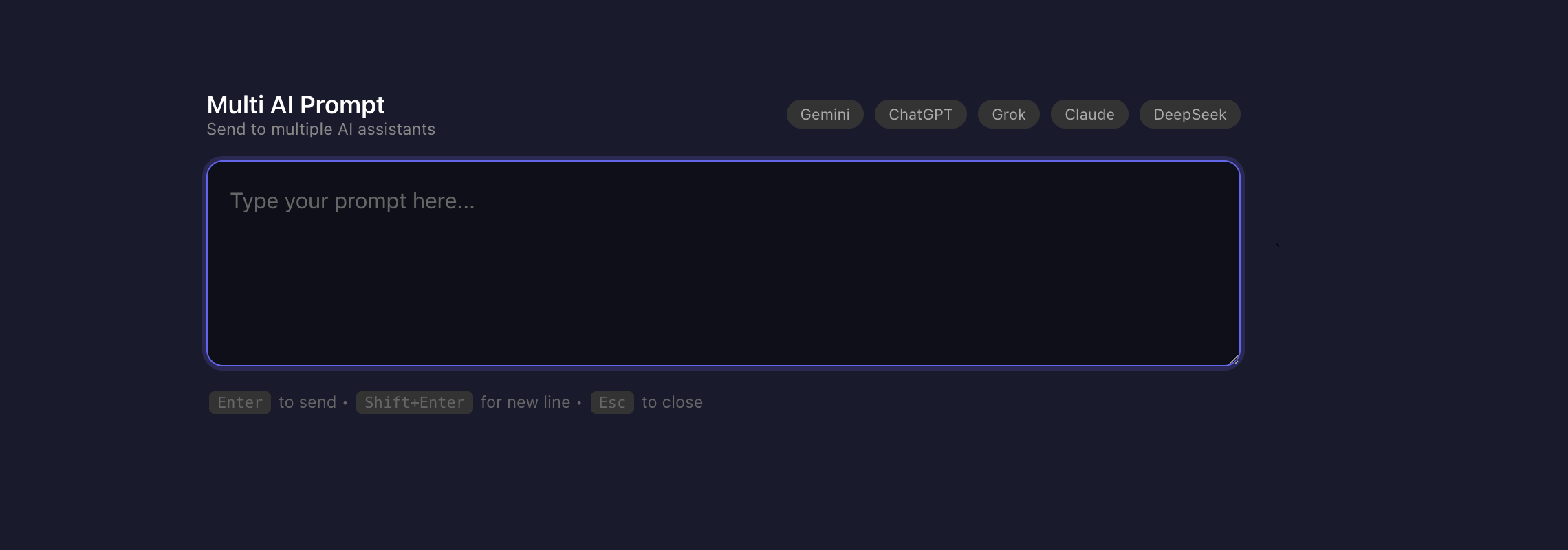 Socratis in action - multiple AI chatbots responding to the same prompt